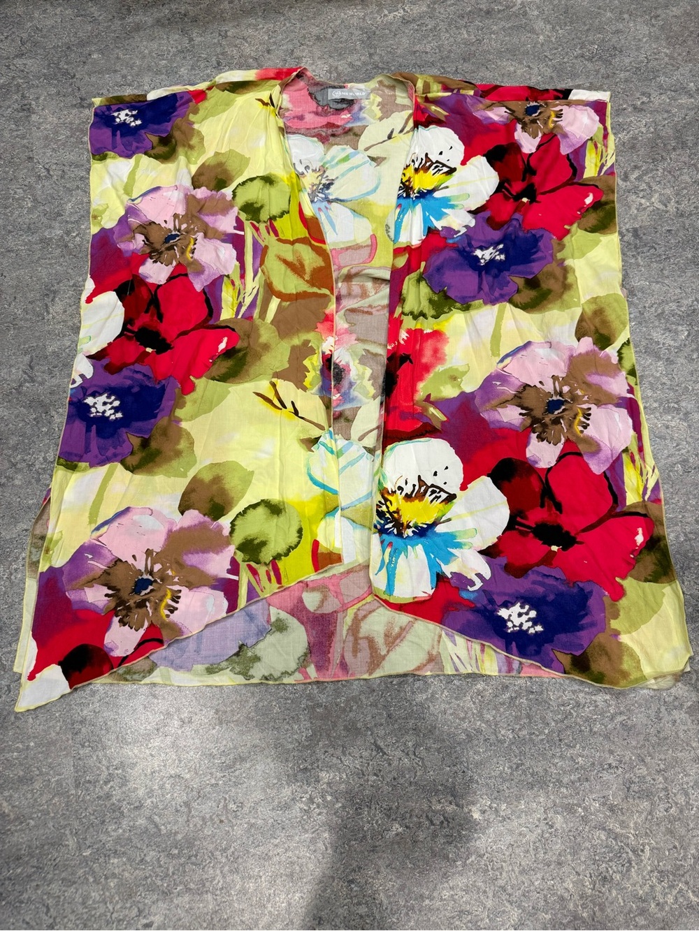 NWT Jams World “Flower Splash” batik kimono duster cover up O/S